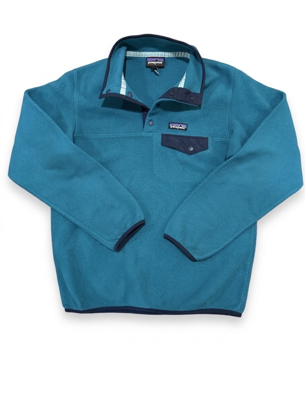 Patagonia Teal Blue Lightweight Synchilla Snap-T Fleece Pullover Medium